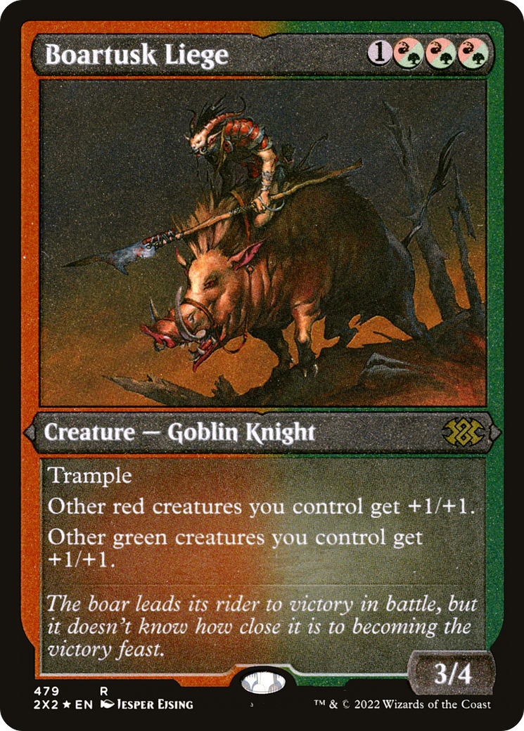 [ EF ] [FOIL] Boartusk Liege (Foil Etched) #479 - RARE 2X2 - Double Masters 2022