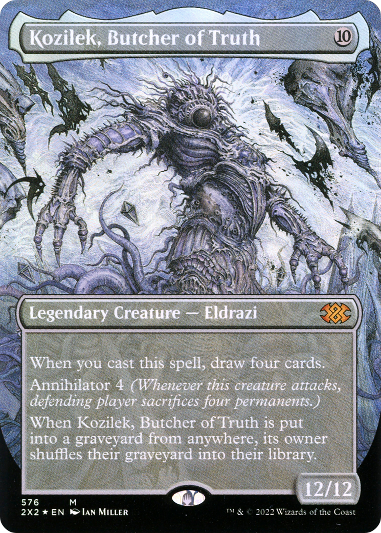 [FOIL] Kozilek, Butcher of Truth (Textured Foil) #576 - MYTHIC 2X2 - Double Masters 2022   (Borderless)