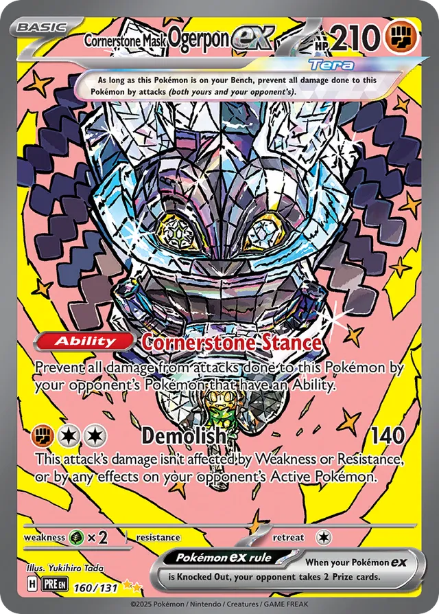 [SPECIAL] Cornerstone Mask Ogerpon ex - 160/131 - Special Illustration Rare Prismatic Evolutions