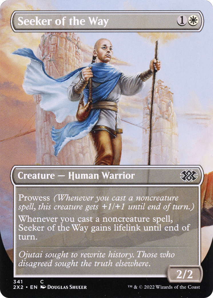 [ BL ] [FOIL] Seeker of the Way (Borderless) #341 - COMMON 2X2 - Double Masters 2022