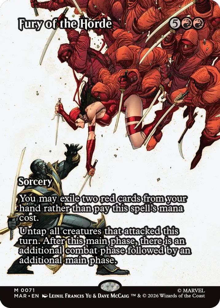 [FOIL] Fury of the Horde (Borderless) #071 - MYTHIC MAR -  Marvel Universe Eternal-Legal