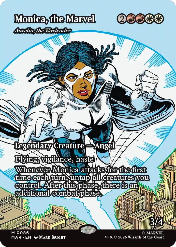 Monica, the Marvel - Aurelia, the Warleader (Borderless) #086 - MYTHIC MAR -  Marvel Universe Eternal-Legal