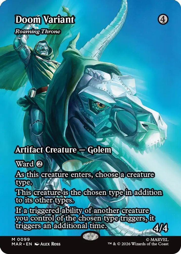 Doom Variant - Roaming Throne (Borderless) #099 - MYTHIC MAR -  Marvel Universe Eternal-Legal