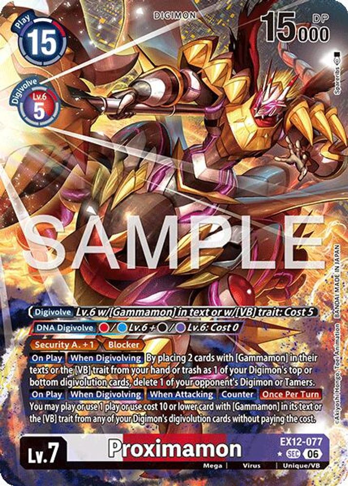 [ALTERNATE ART] Proximamon (EX12-077) SEC★ - Digimon Digital World Shambala