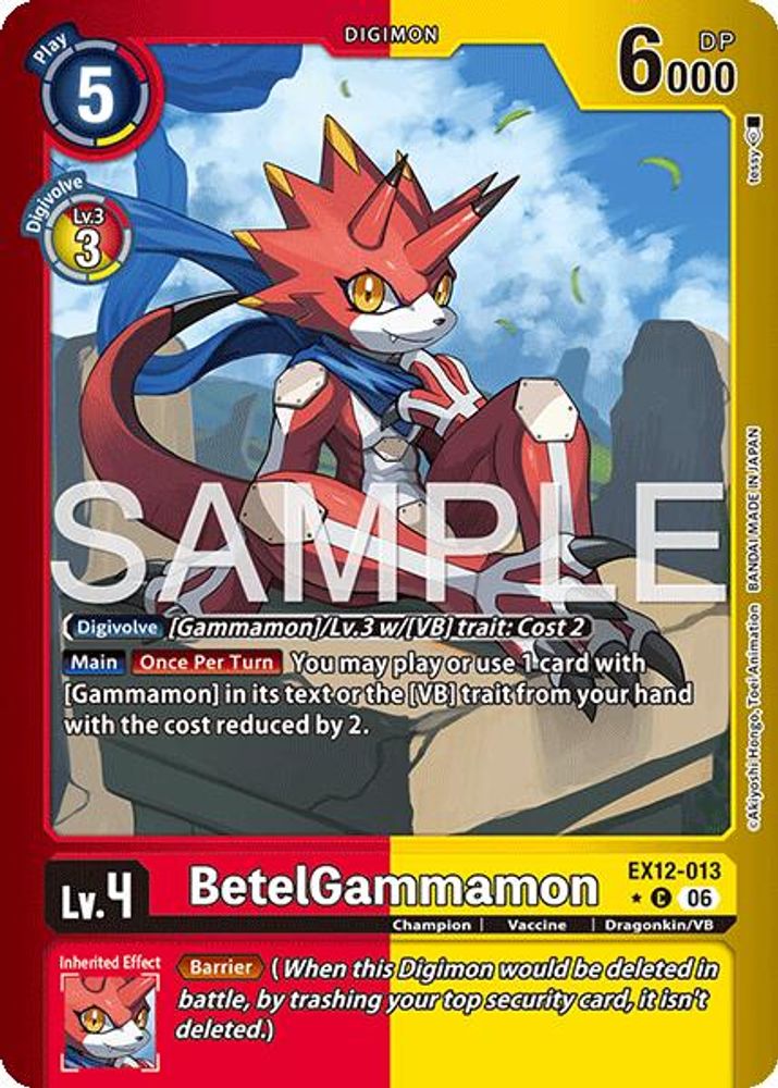 BetelGammamon (Limited Foil) (EX12-013) C★ - Digimon Digital World Shambala