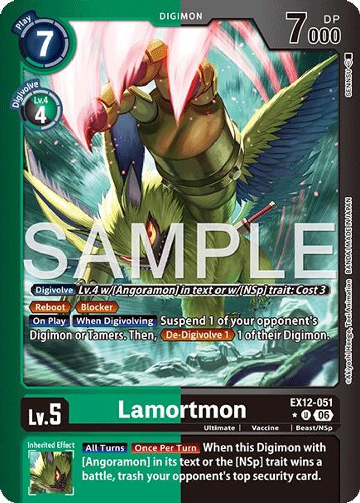 Lamortmon (Limited Foil) (EX12-051) U★ - Digimon Digital World Shambala