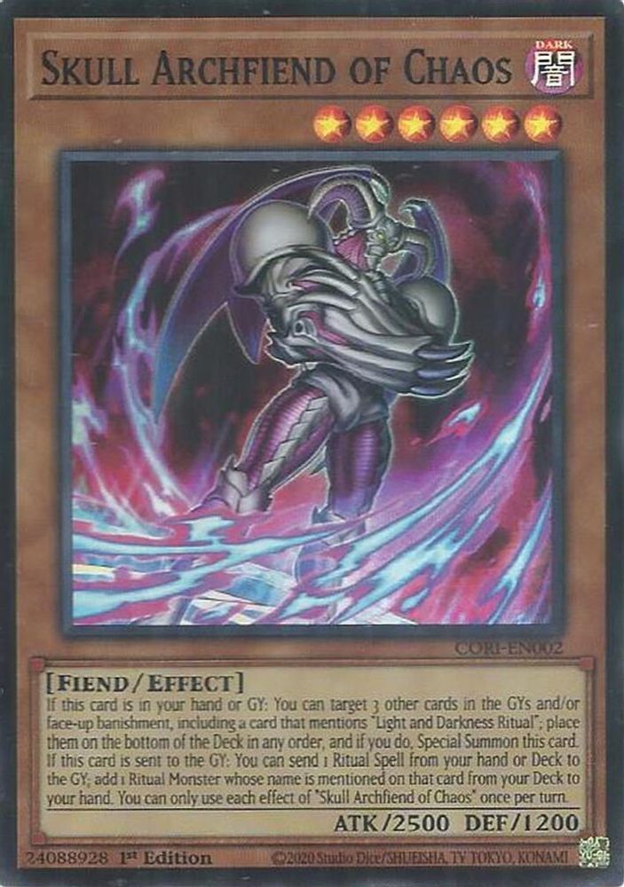 Skull Archfiend of Chaos - (CORI-EN002) - Super Rare 1st Edition