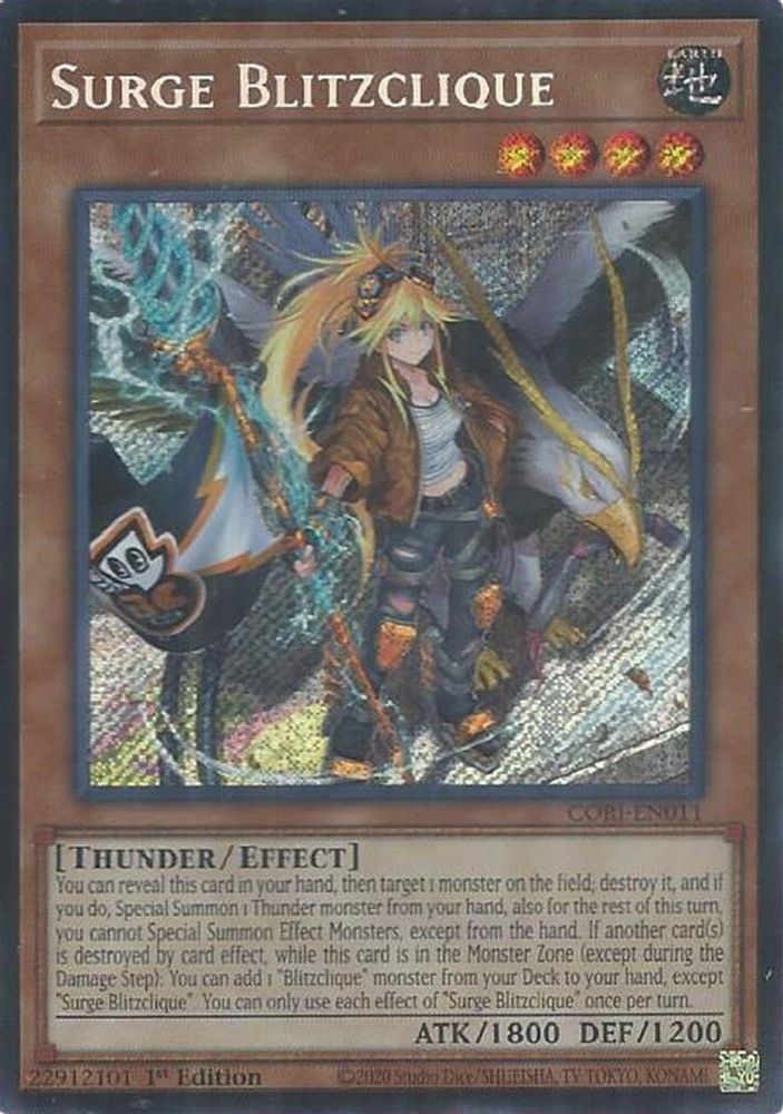 Surge Blitzclique - (CORI-EN011) - Secret Rare 1st Edition