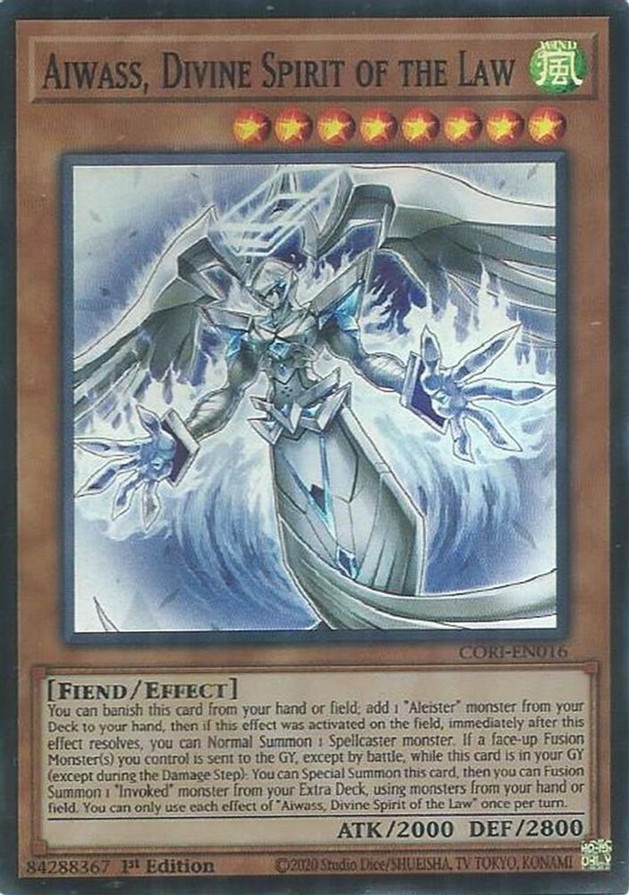 Aiwass, Divine Spirit of the Law - (CORI-EN016) - Super Rare 1st Edition