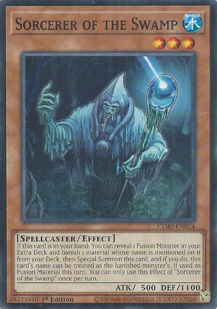 PLAYSET (3) 3x Sorcerer of the Swamp - (CORI-EN024) - Common / Short Print 1st Edition