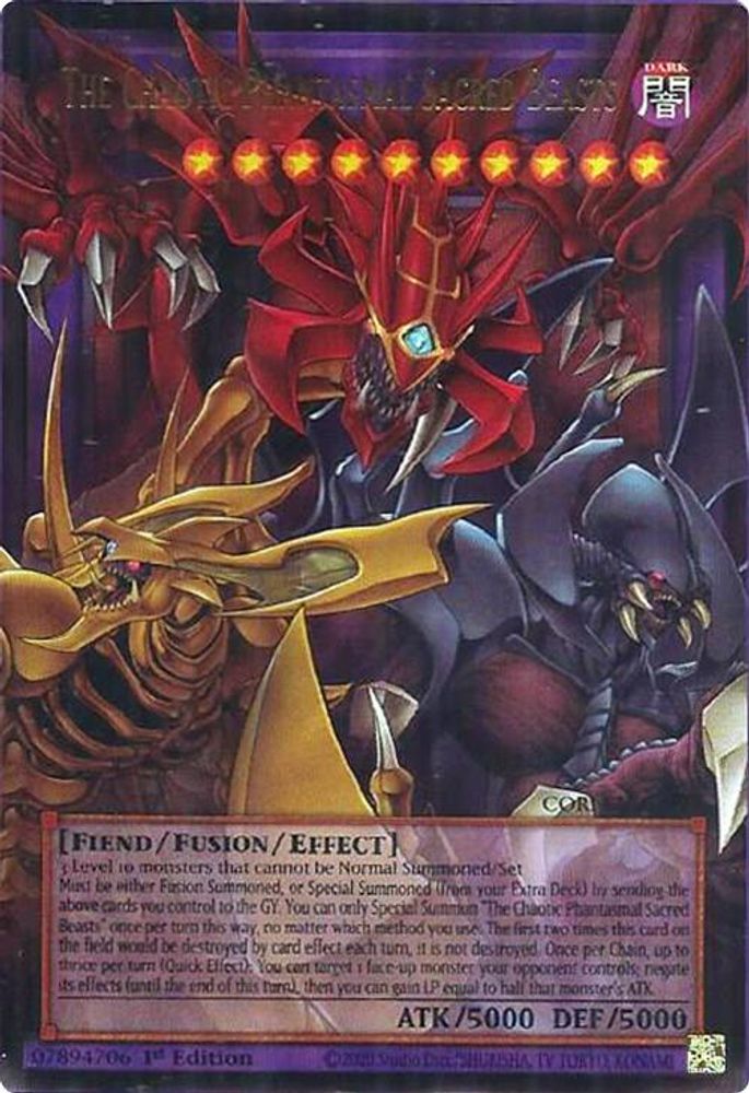 [EXTENDED ART] The Chaotic Phantasmal Sacred Beasts - (CORI-EN029) - Ultra Rare 1st Edition