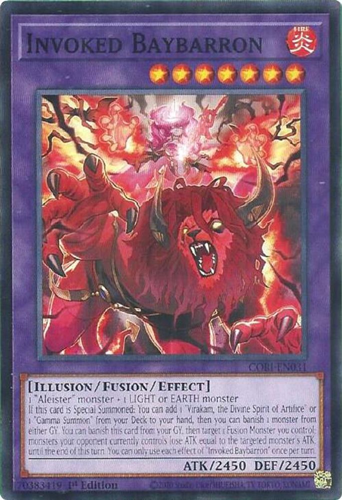 PLAYSET (3) 3x Invoked Baybarron - (CORI-EN031) - Common / Short Print 1st Edition