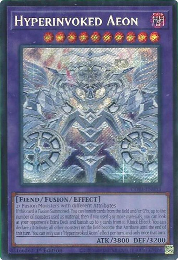 Hyperinvoked Aeon - (CORI-EN033) - Secret Rare 1st Edition