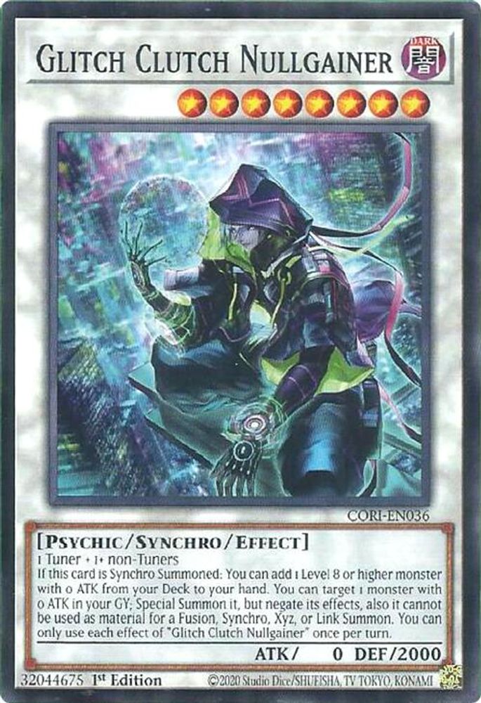 PLAYSET (3) 3x Glitch Clutch Nullgainer - (CORI-EN036) - Common / Short Print 1st Edition