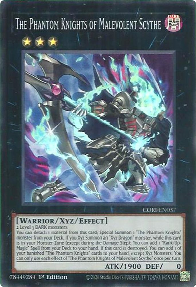 The Phantom Knights of Malevolent Scythe - (CORI-EN037) - Super Rare 1st Edition