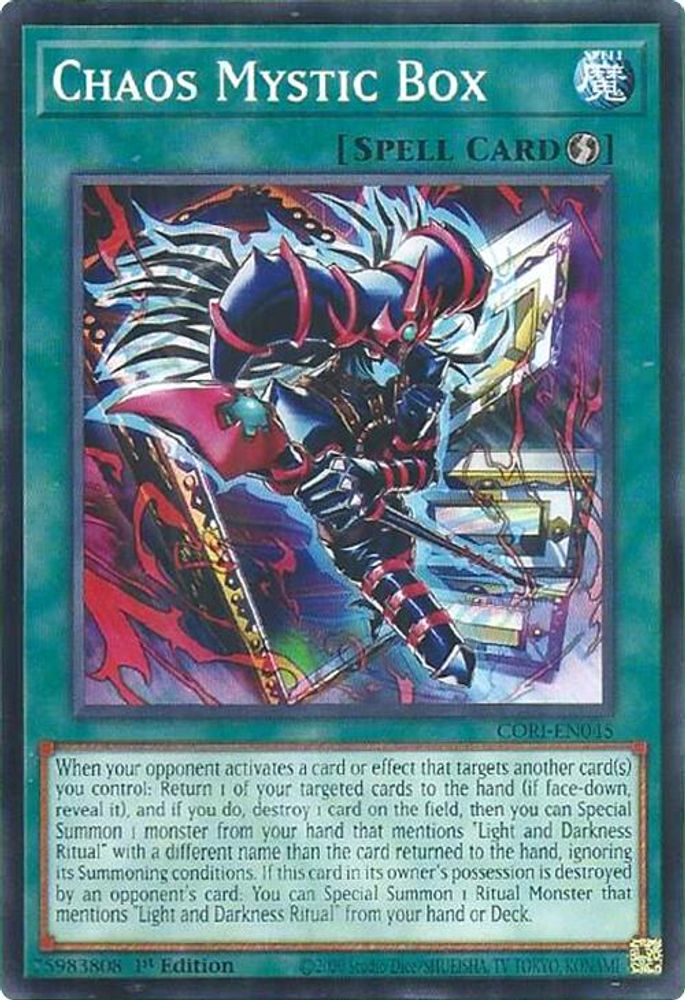 PLAYSET (3) 3x Chaos Mystic Box - (CORI-EN045) - Common / Short Print 1st Edition