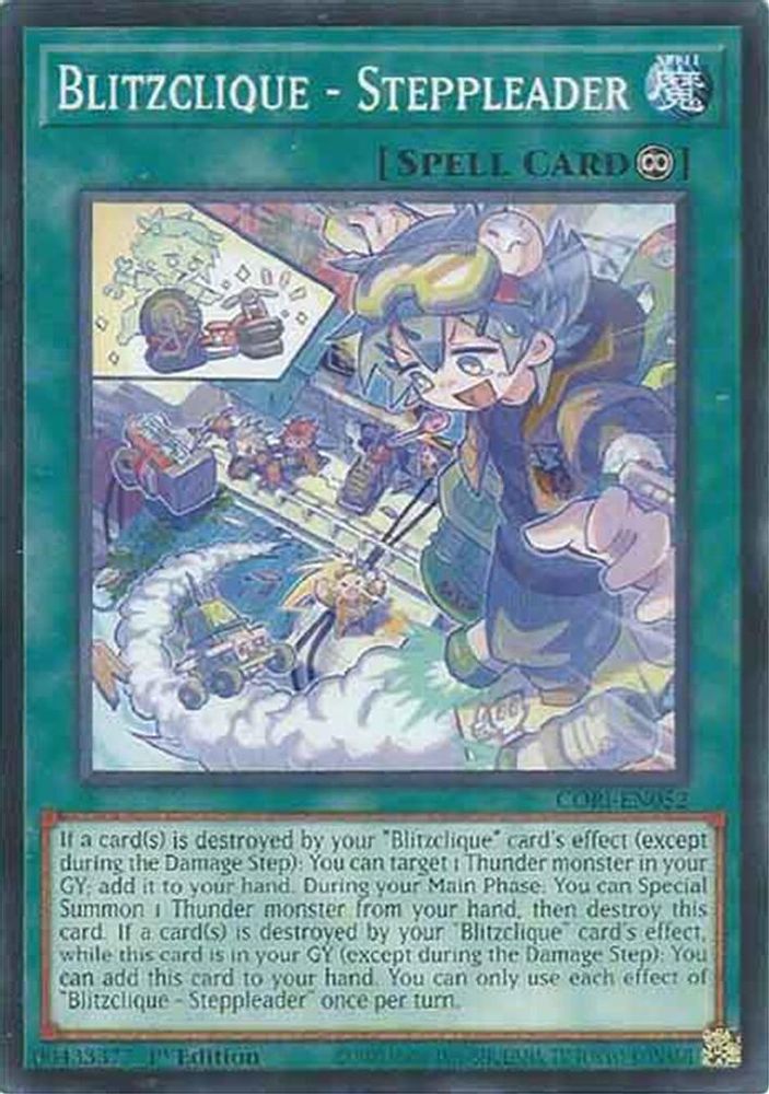 PLAYSET (3) 3x Blitzclique - Steppleader - (CORI-EN052) - Common / Short Print 1st Edition