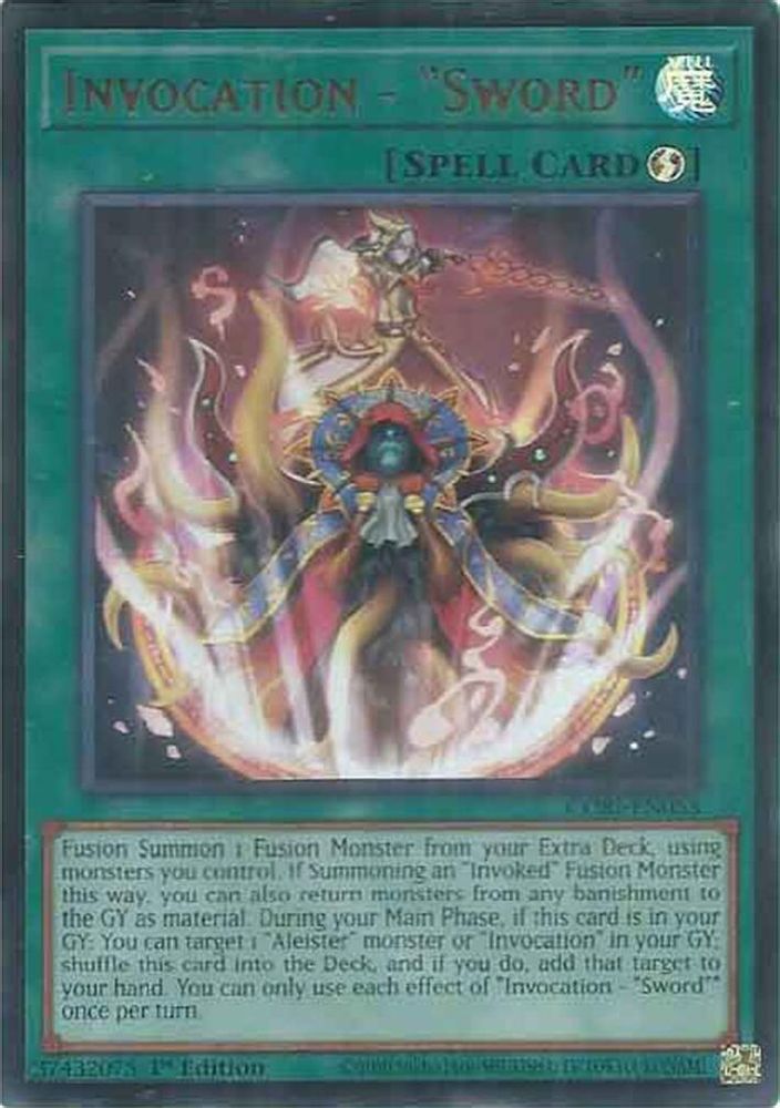 Invocation - "Sword" - (CORI-EN053) - Ultra Rare 1st Edition