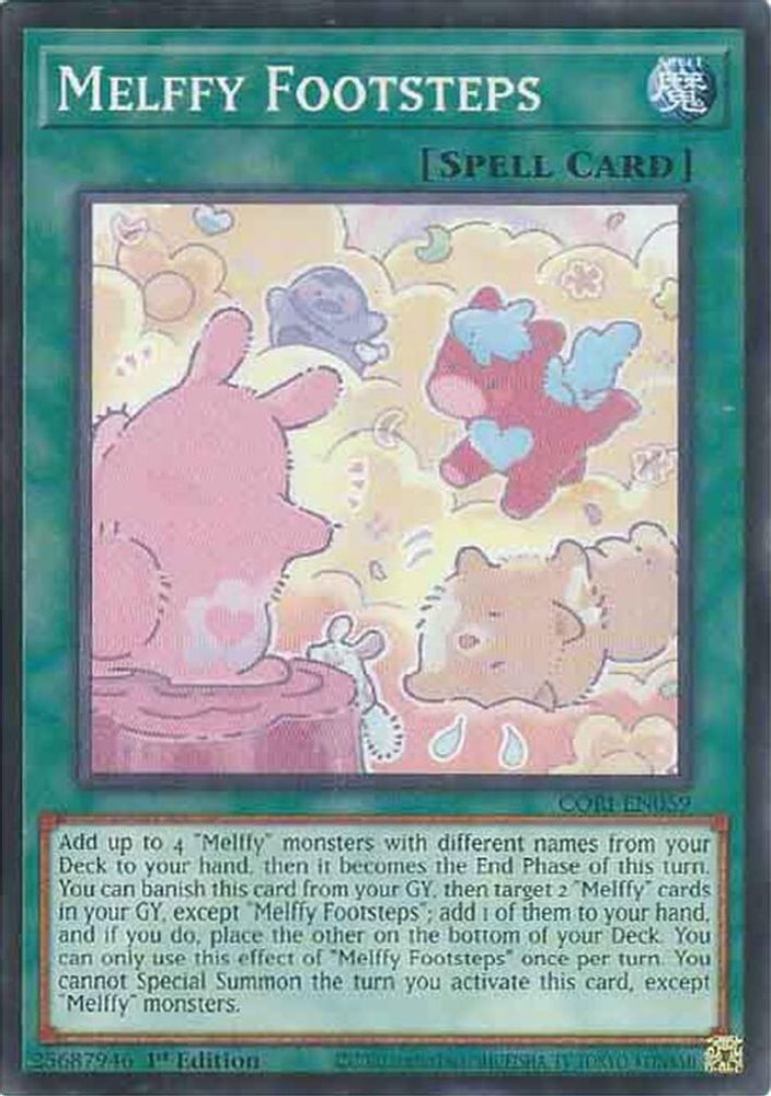 PLAYSET (3) 3x Melffy Footsteps - (CORI-EN059) - Common / Short Print 1st Edition