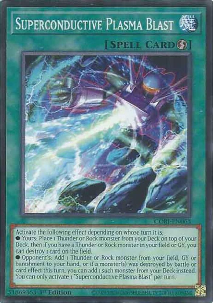 PLAYSET (3) 3x Superconductive Plasma Blast - (CORI-EN063) - Common / Short Print 1st Edition