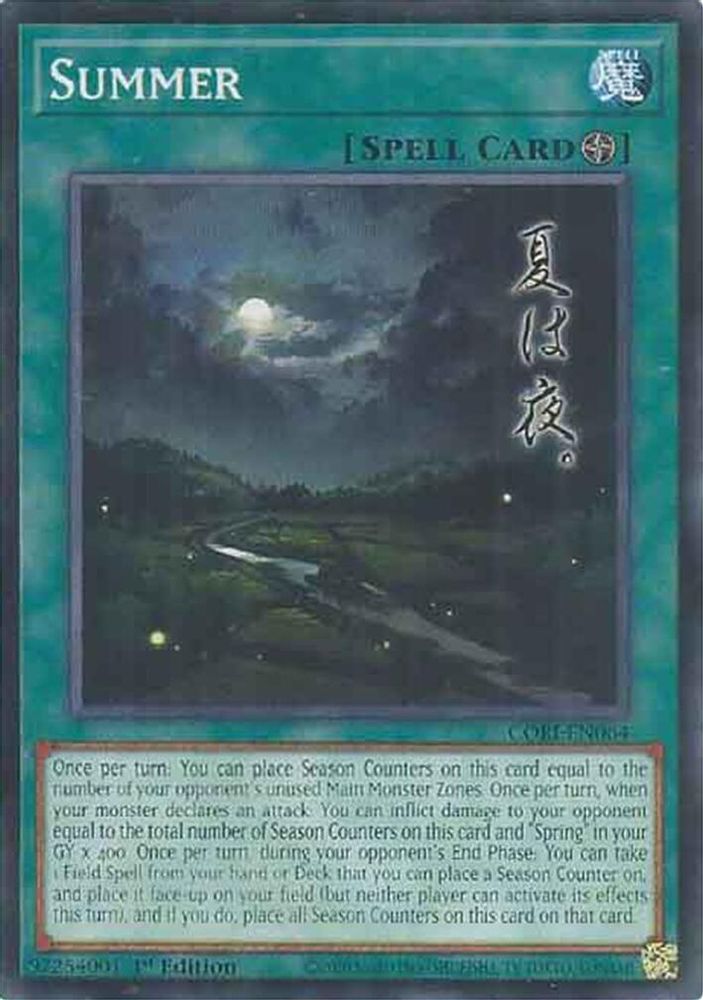 PLAYSET (3) 3x Summer - (CORI-EN064) - Common / Short Print 1st Edition