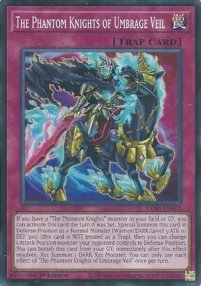 PLAYSET (3) 3x The Phantom Knights of Umbrage Veil - (CORI-EN073) - Common / Short Print 1st Edition