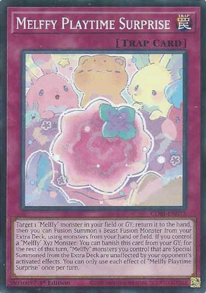 PLAYSET (3) 3x Melffy Playtime Surprise - (CORI-EN075) - Common / Short Print 1st Edition