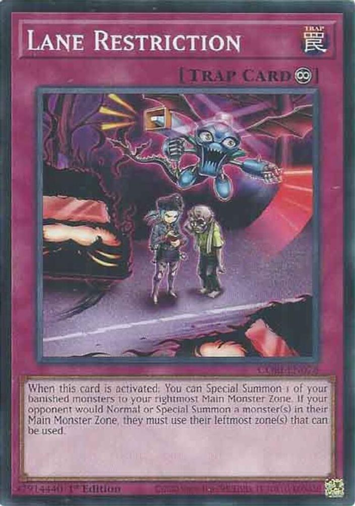 PLAYSET (3) 3x Lane Restriction - (CORI-EN078) - Common / Short Print 1st Edition
