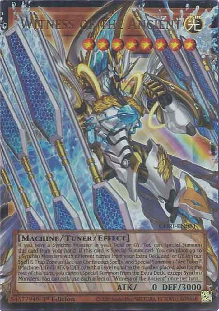 [EXTENDED ART] Witness of the Ancient - (CORI-EN081) - Ultra Rare 1st Edition