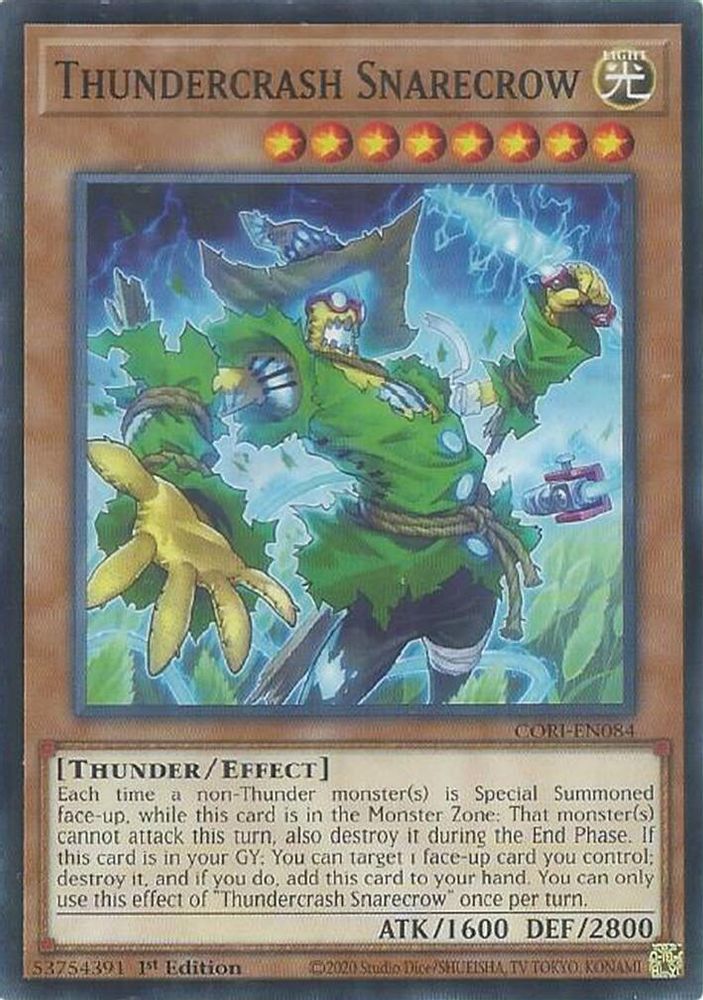 PLAYSET (3) 3x Thundercrash Snarecrow - (CORI-EN084) - Common / Short Print 1st Edition