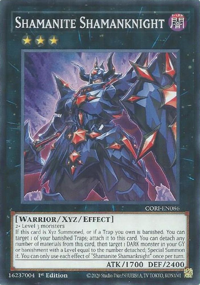PLAYSET (3) 3x Shamanite Shamanknight - (CORI-EN086) - Common / Short Print 1st Edition