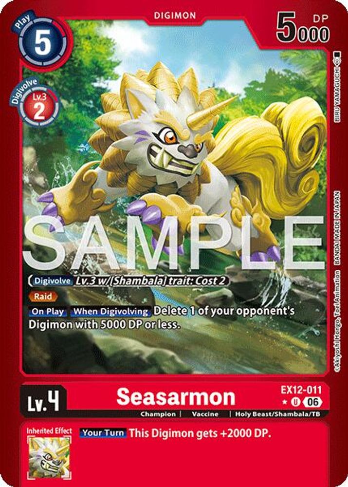 Seasarmon (Limited Foil) (EX12-011) U★ - Digimon Digital World Shambala