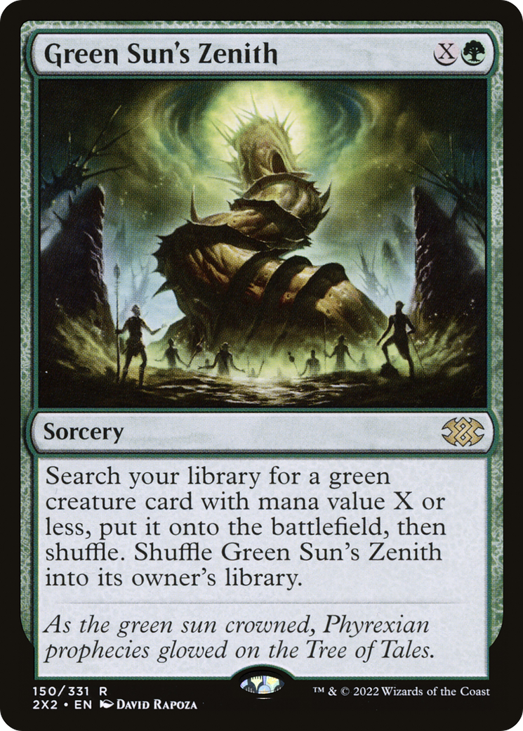 [FOIL] Green Sun's Zenith #150 - RARE 2X2 - Double Masters 2022