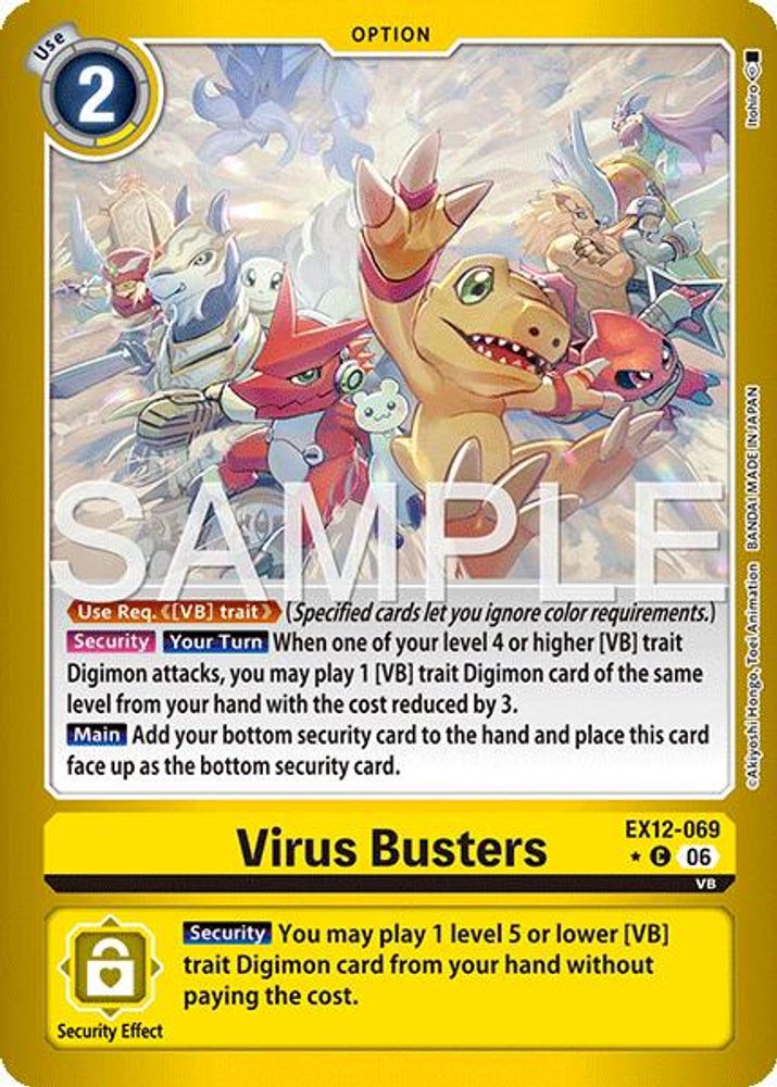Virus Busters (Limited Foil) (EX12-069) C★ - Digimon Digital World Shambala