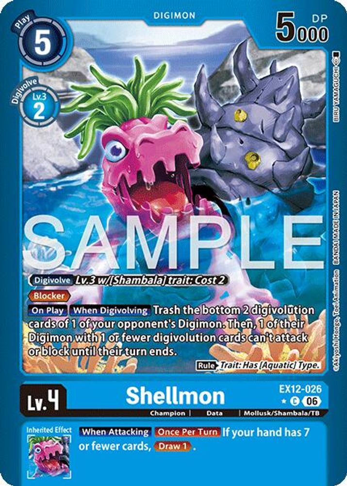 Shellmon (Limited Foil) (EX12-026) C★ - Digimon Digital World Shambala