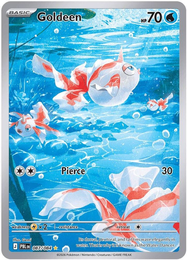 Goldeen - [  087/084 ] -  Illustration Rare - Pokemon ME05 Pitch Black