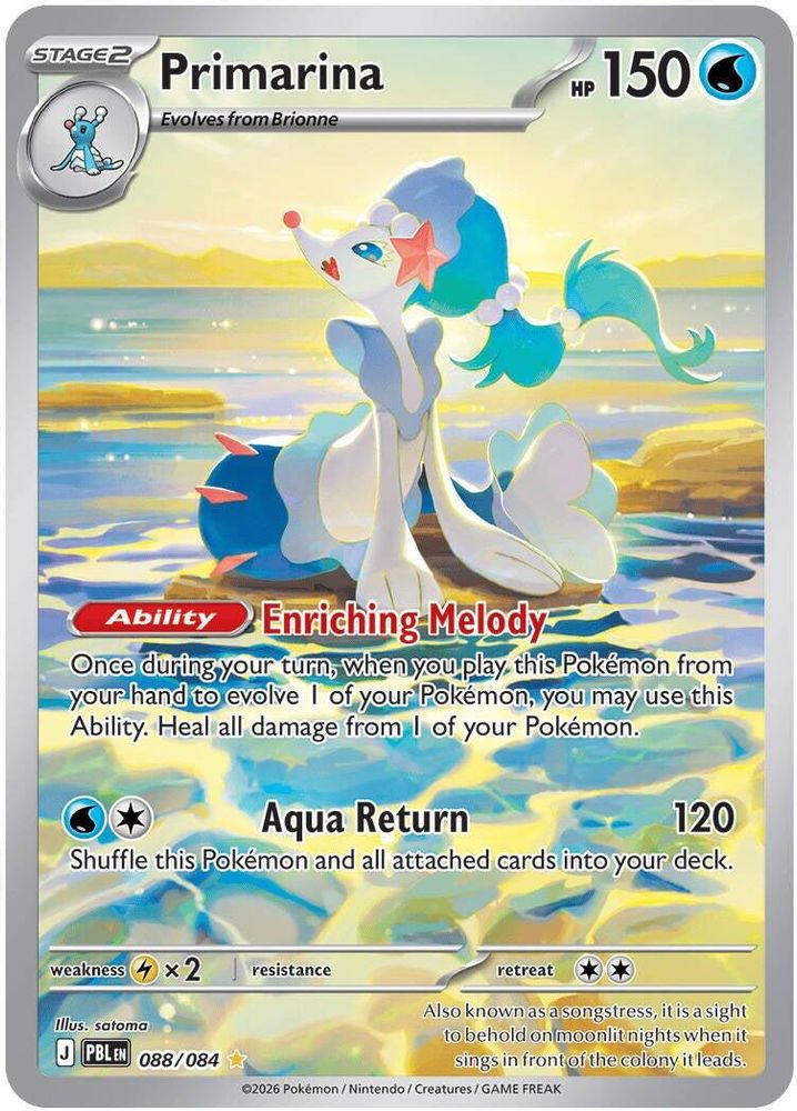 Primarina - [  088/084 ] -  Illustration Rare - Pokemon ME05 Pitch Black