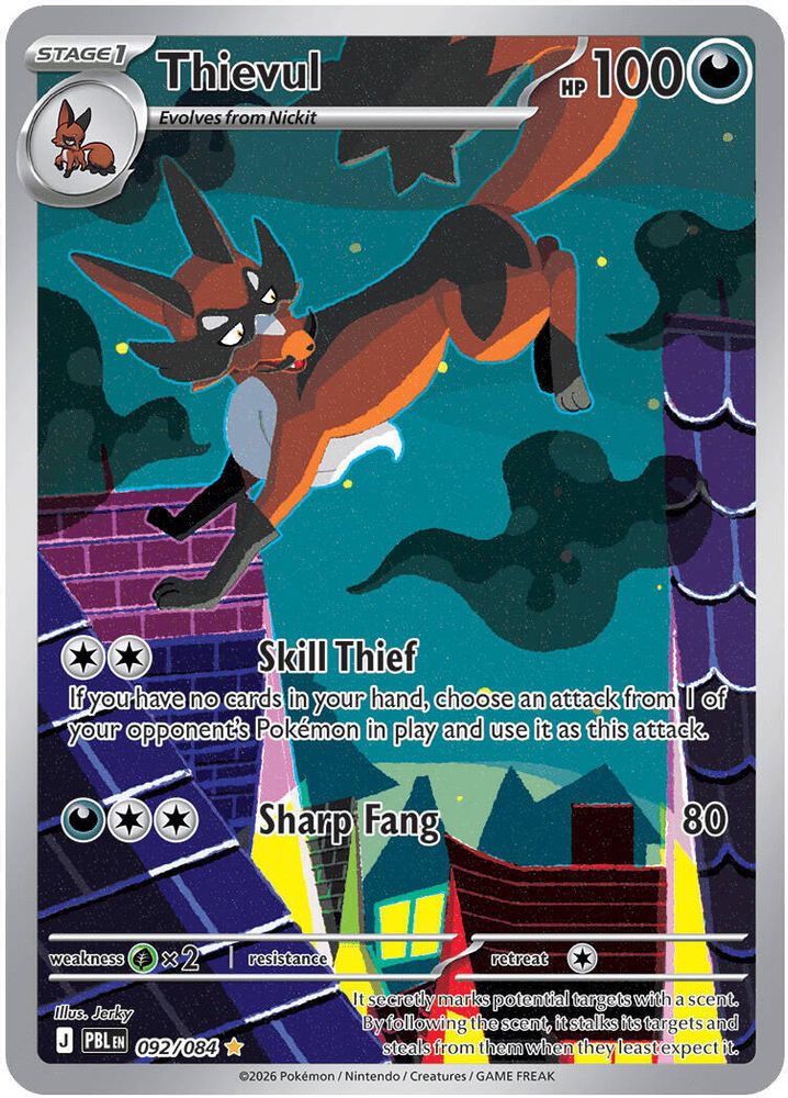 Thievul - [  092/084 ] -  Illustration Rare - Pokemon ME05 Pitch Black