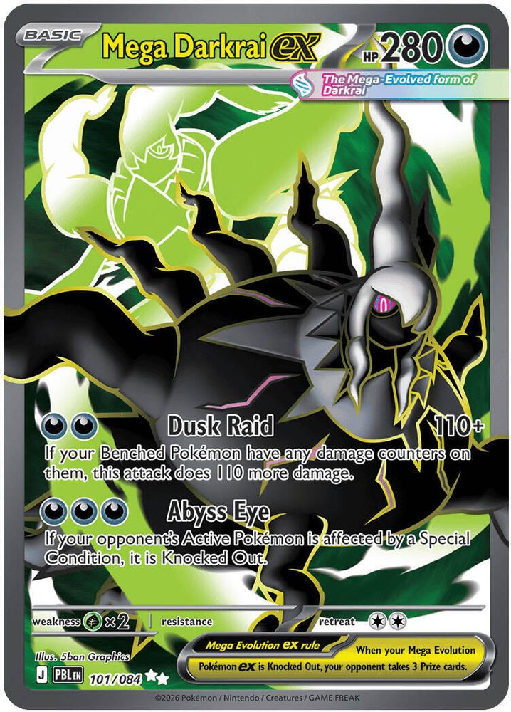 Mega Darkrai ex - [  101/084 ] -  Ultra Rare - Pokemon ME05 Pitch Black