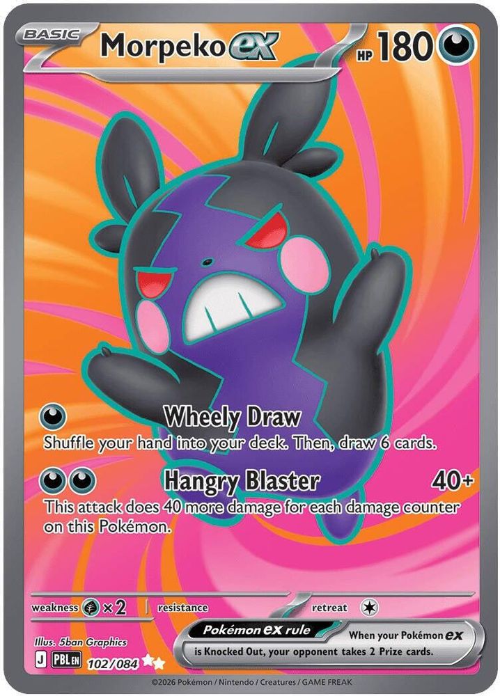 Morpeko ex - [  102/084 ] -  Ultra Rare - Pokemon ME05 Pitch Black