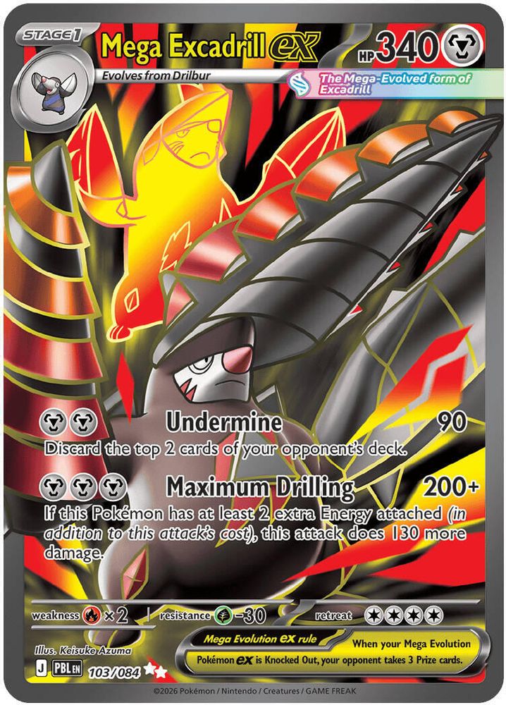 Mega Excadrill ex - [  103/084 ] -  Ultra Rare - Pokemon ME05 Pitch Black