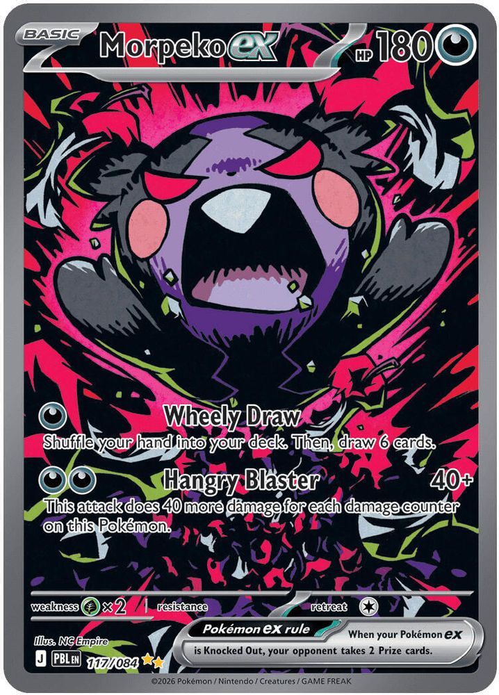 Morpeko ex - [  117/084 ] -  Special Illustration Rare - Pokemon ME05 Pitch Black