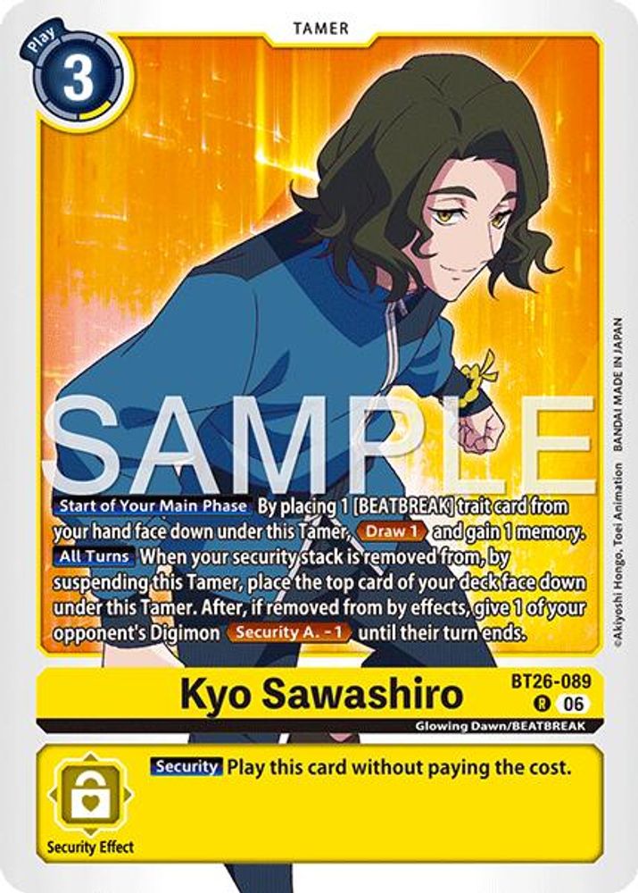 Kyo Sawashiro (BT26-089) Rare - Digimon Timeless Bonds