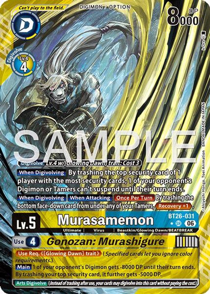 [ALTERNATE ART] Murasamemon // Gonozan: Murashigure - (BT26-031) Super Rare - Digimon Timeless Bonds