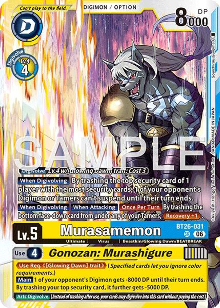 Murasamemon // Gonozan: Murashigure (BT26-031) Super Rare - Digimon Timeless Bonds