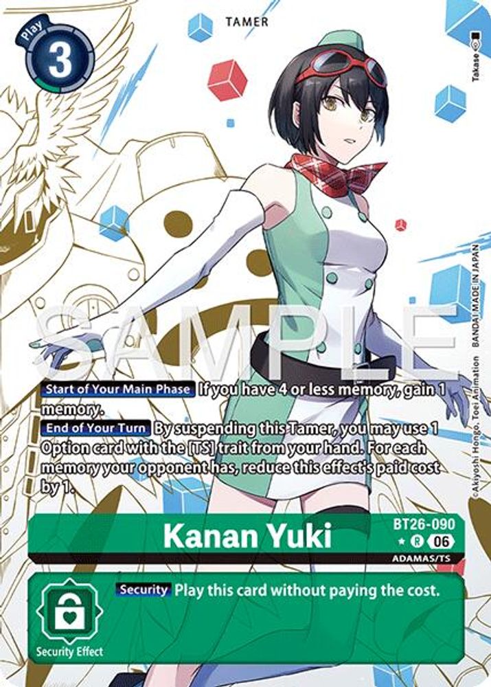 [ALTERNATE ART] Kanan Yuki - (BT26-090) Rare - Digimon Timeless Bonds