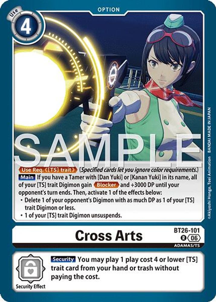 Cross Arts (BT26-101) Rare - Digimon Timeless Bonds