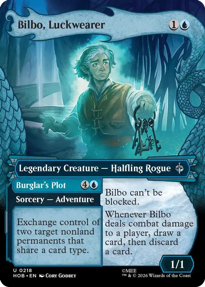 [FOIL] Bilbo, Luckwearer (Showcase) #218 - UNCOMMON HOB - The Hobbit
