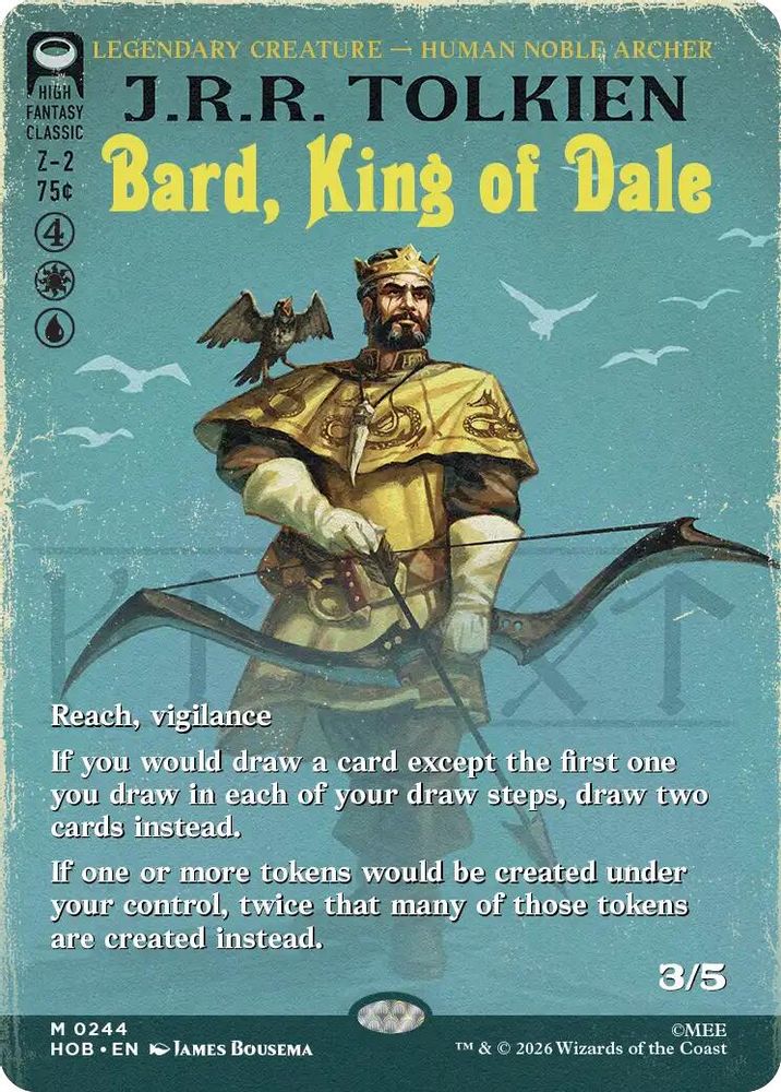 [FOIL] Bard, King of Dale (Borderless) #244 - MYTHIC HOB - The Hobbit