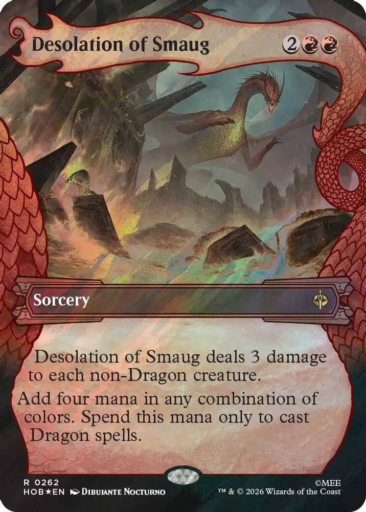 [FOIL] Desolation of Smaug (Showcase) (Surge Foil) #262 - RARE HOB - The Hobbit